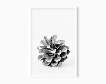 Pine Cone Print Instant Download | Printable Black And White Pine Cone Wall Art    #0556