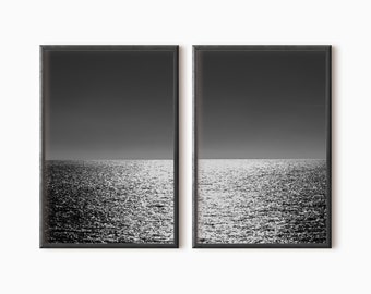 Abstract Ocean Set Of 2 Prints | Black And White Photography | Digital Download  #0717