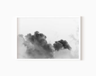 Cloud Print | Digital Black And White Art | Printable Cloud Photography  #0315