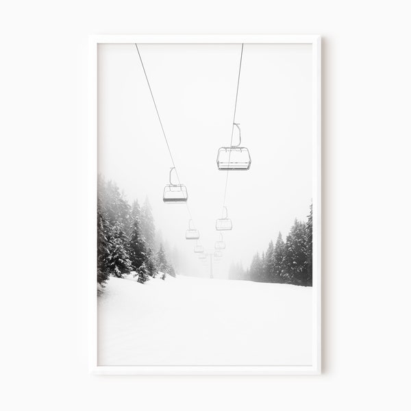 Ski Poster DOWNLOAD | Printable Ski Lift Print   #0178