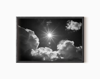 Cloud Photography | Black And White Abstract Art Print | Minimalist Wall Art | Digital Print - PRINTABLE ART   #0825