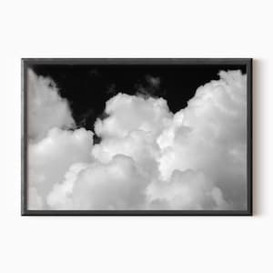 Abstract Cloud Print | Black And White Cloud Photography | Minimalist Wall Art | Instant Download    #0686