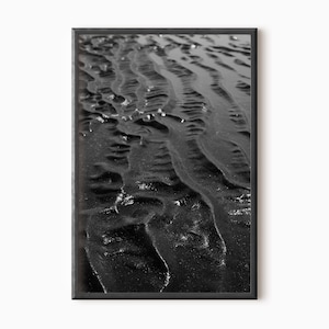 Black Sand Beach Print | Printable Coastal Photography DOWNLOAD    #0351