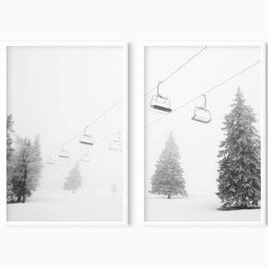 Ski Art Set Of 2 Prints | Winter Downloadable Prints   #0594