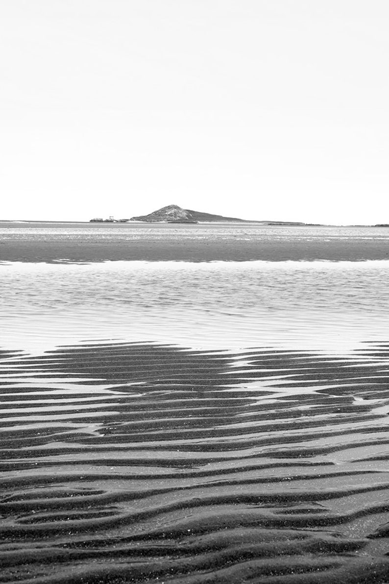 Ocean Print Black and White Beach Wall Art Minimalist Art Etsy