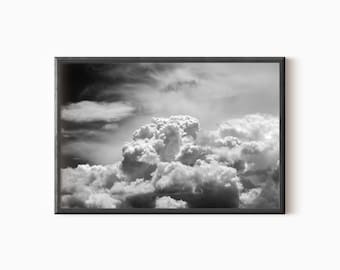 Black And White Cloud Photography | Abstract Art Print | Minimalist Wall Art | Digital Print - PRINTABLE ART   #0827
