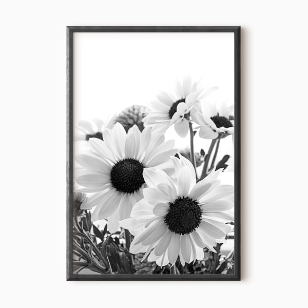 Black And White Flower Photography | Printable Floral Art Print   #0023