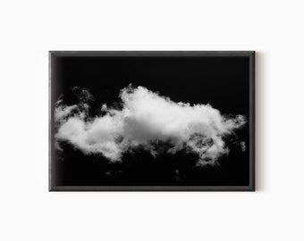 Black And White Cloud Photography | Printable Sky Art | Downloadable Photography | Modern Print | Instant Download    #0364