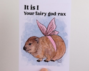 Fairy Hyrax (silly art prints)