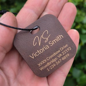 Gepersonaliseerde bagagelabels acryl en leer – Aangepast bagagelabel voor rugzak, koffer, reiscadeau, naamplaatje voor heren en dames