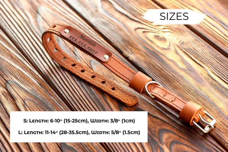 Personalized leather cat collar luxury durable name plate Etsy