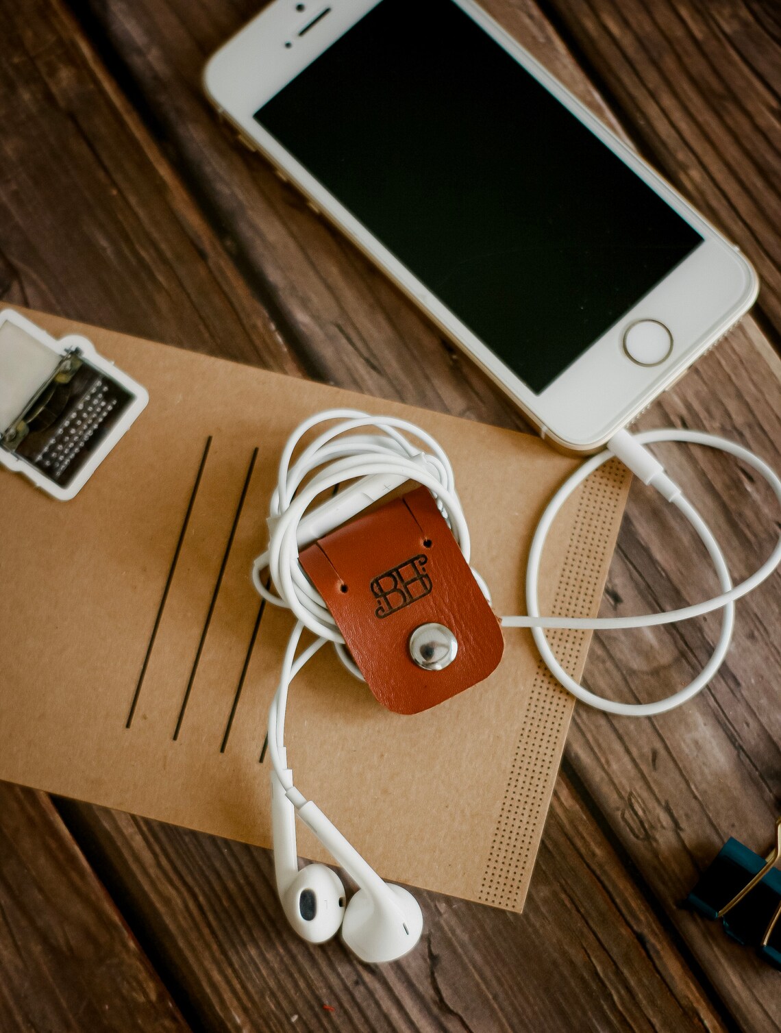 Personalized leather cable cord holder cell phone cord Etsy