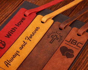 Personalized Leather Bookmark, Custom Engraved Bookmark, Book Lover Gift, Reader Gift, Custom Gift for Him Her, Anniversary Gift