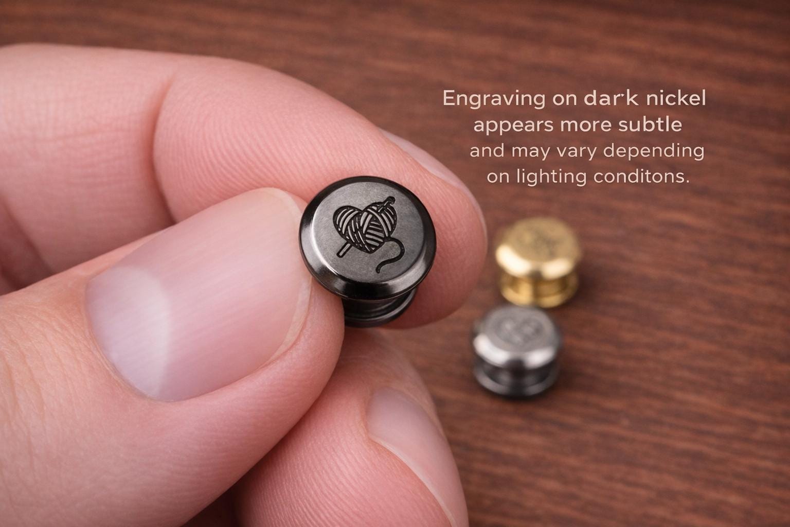 Custom Engraved Chicago Screws, Personalized Leather Rivets, Logo ...