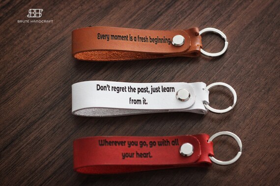 Umair Leather Keyring Birthday Name Optional Engraving