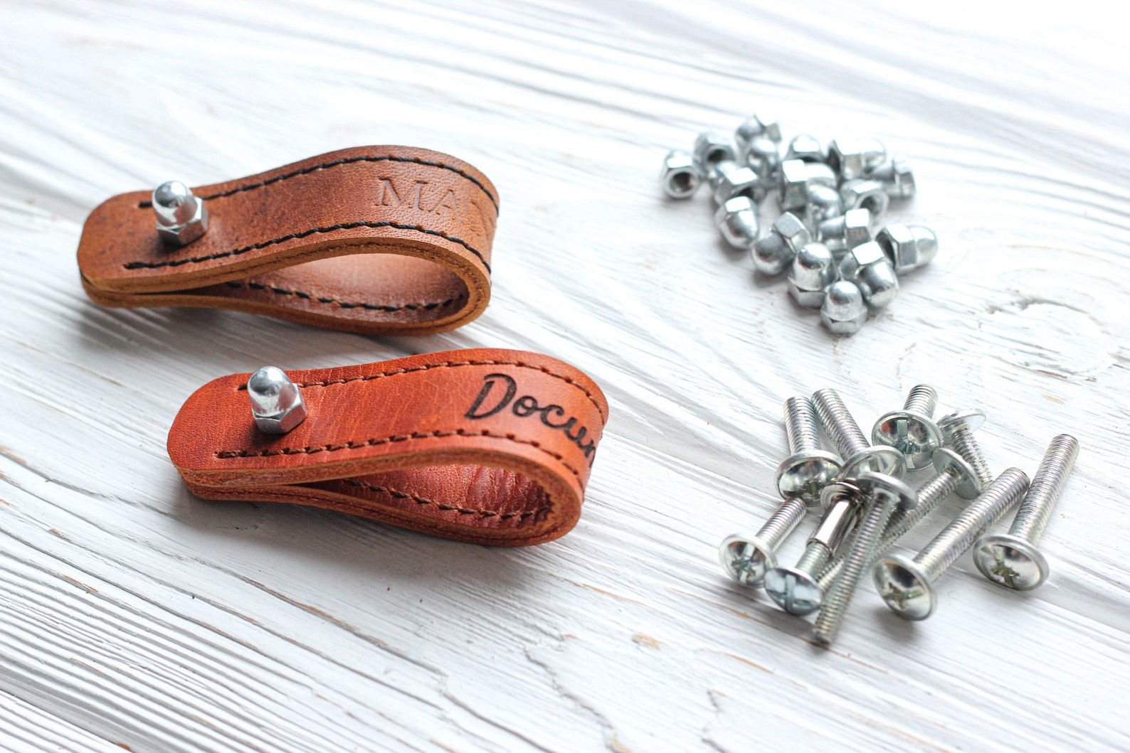 Personalized Leather Handles Drawer Pulls Custom Dresser Etsy Canada