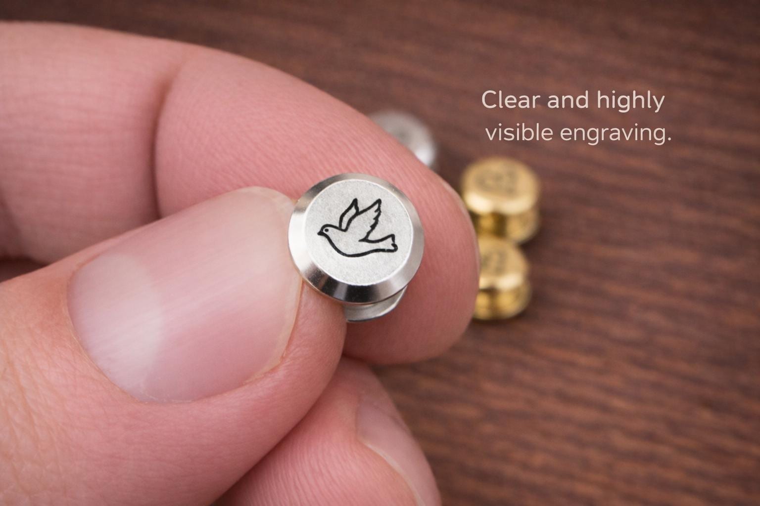 Custom Engraved Chicago Screws, Personalized Leather Rivets, Logo ...