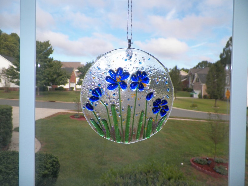 temp. out of stock Floral Forget Me Not Sun Catcher