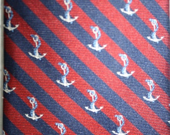 Extra-Tall Man 'Anchors Away' Silk Designer Necktie