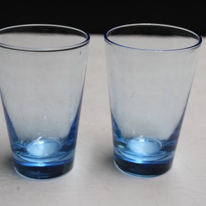 Vintage Blue Weighted Bottom Juice Glasses