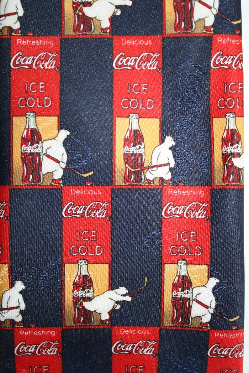 Official Coca-cola 'goes With Hockey' Necktie - Etsy