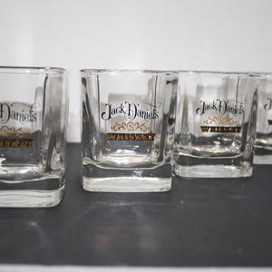 Jack Daniels Square Low-Ball Drink Glasses