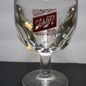 Schlitz Thumbprint Goblet