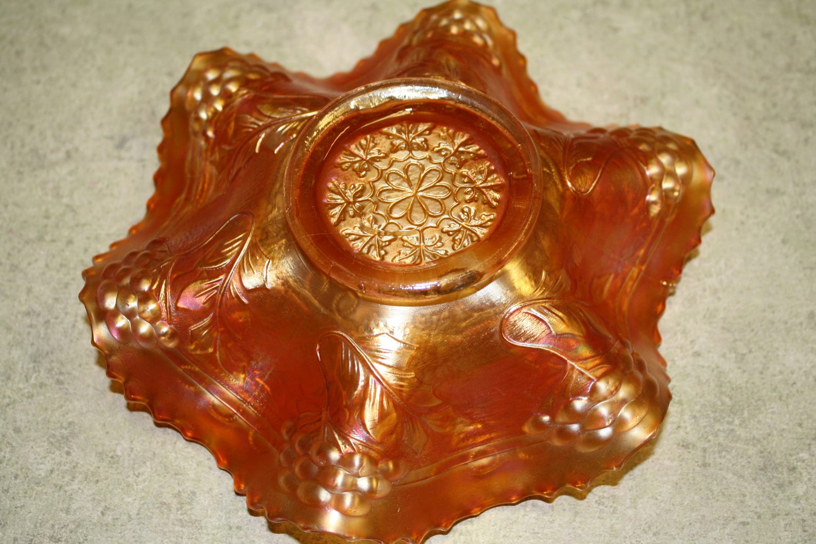 Fenton Marigold Carnival Glass Fluted Bowl Etsy