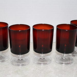 Luminarc 'Cavalier' Ruby Red Juice Goblets mad in France by Cristal D' Arques