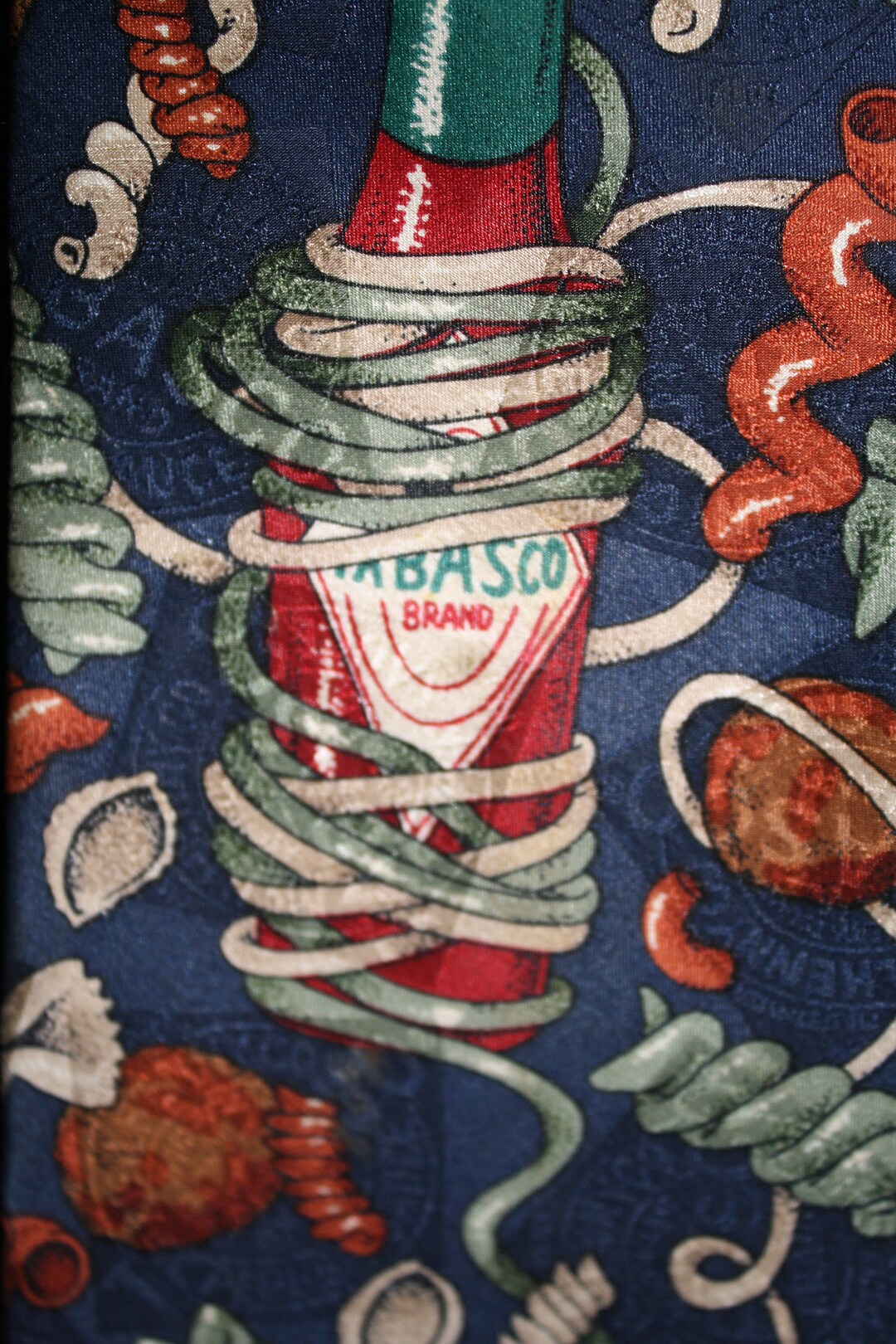 Tabasco & Noodles Necktie Etsy