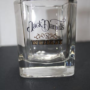 Jack Daniels Square Shaped Low Ball Drink Glass