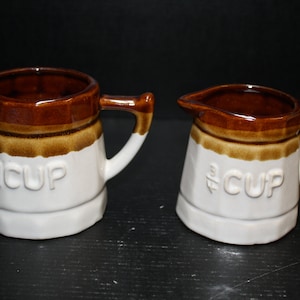 Stone Crock Pitcher Style Measuring Cups