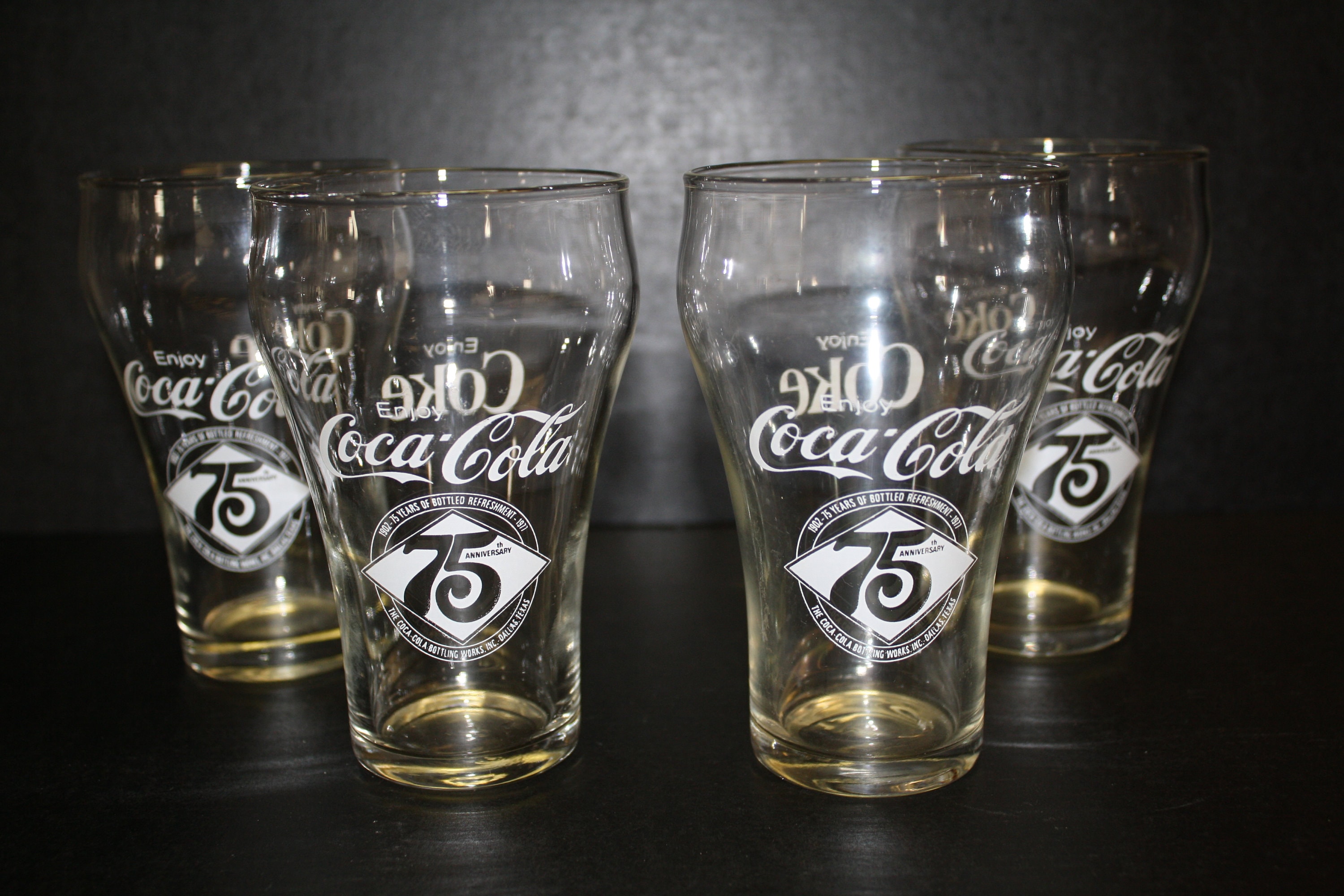 CocaCola 75th Anniversary Glasses Etsy