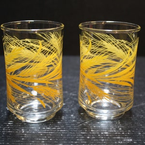 Vintage Libbey &#39;Golden Harvest&#39; Juice Glasses