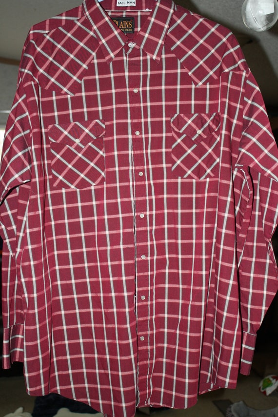 Plains Western Wear Men's Pearl Button Shirts Size XL… Gem