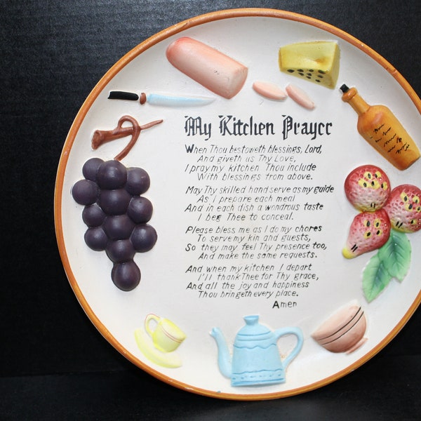 Menschik-Goldman Inc. 'My Kitchen Prayer' Ceramic Bisque Wall Plate