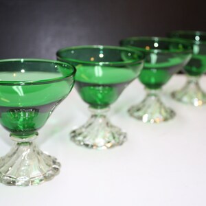 Anchor Hocking  Boopie/Berwyck Green Champagne/Sherbet Glasses