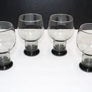 Vintage Federal Glass &#39;Sundown&#39; Smoke Gray Root Beer Goblets