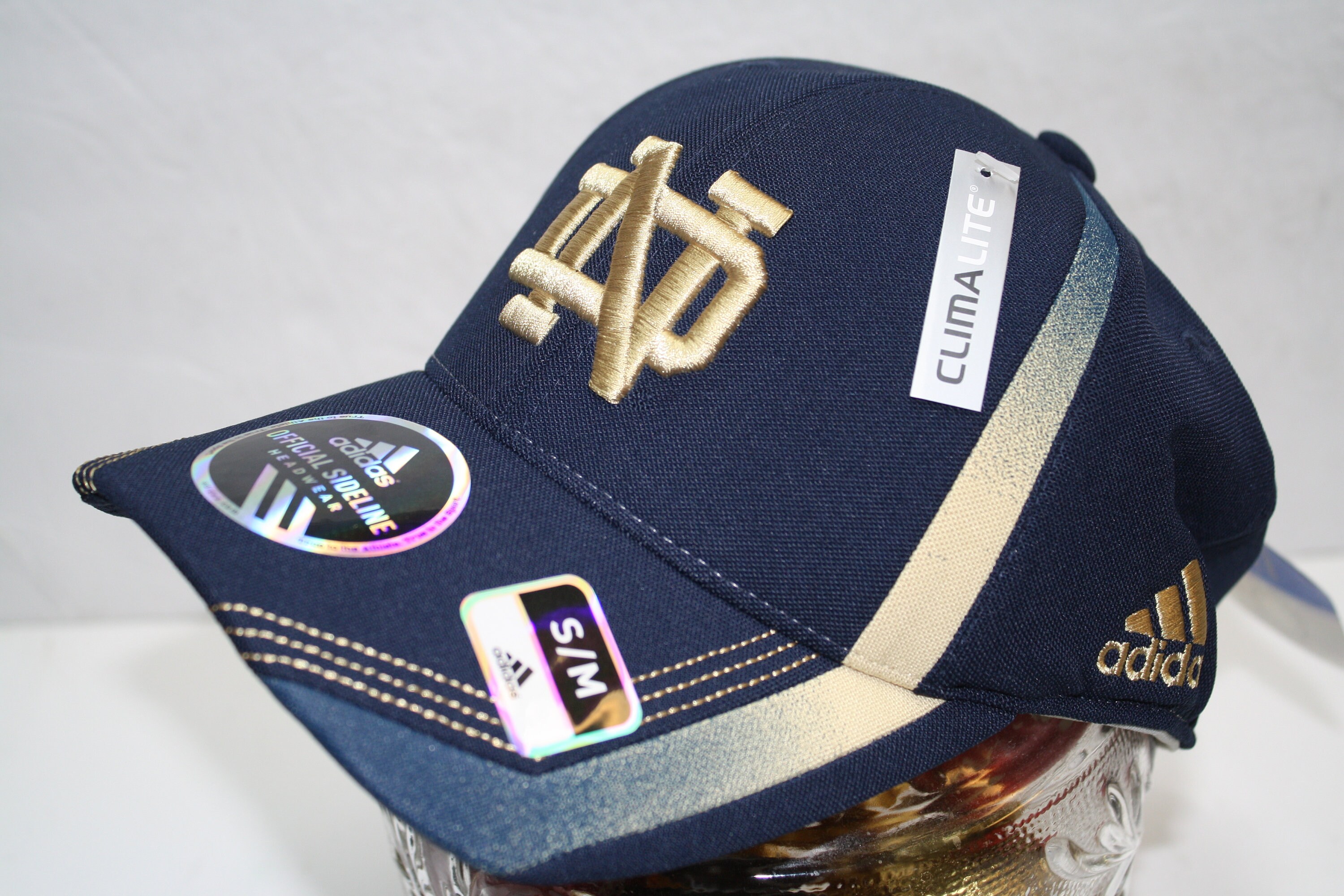 Adidas University of Notre Dame Football Clima lite Ball Cap Etsy