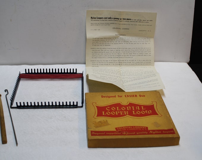 Vintage Colonial 'looper Loom' W/hook & Patterns - Etsy