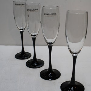 Benson & Hedges Black Stem Champagne/Wine Glass