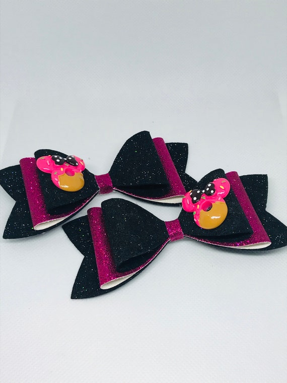 Girls Hair Bow 3 1//2/" Red White Blue USA Sparkly Mickey Flatback Alligator Clip