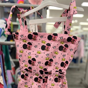 Girls, Black Princess Romper