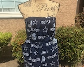 Navy Blue Cowboys Romper