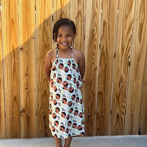 Kids, Rainbow Black Princess Halter Dress - Etsy