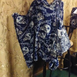 Cowboys Hooded Poncho with front pocket image 2