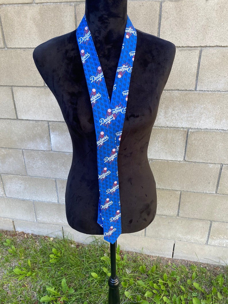 White LA Dodgers Skinny Tie
