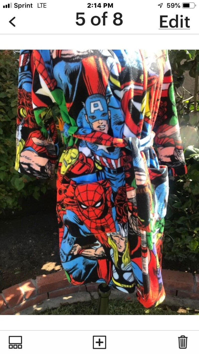 Marvel Robe Marvel Comic Teen Unisex Robe - Etsy