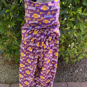 Purple Lakers, Camisole Pjs with Straight leg pants