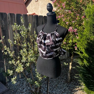 Raiders (Faded) Halter Top with tucks